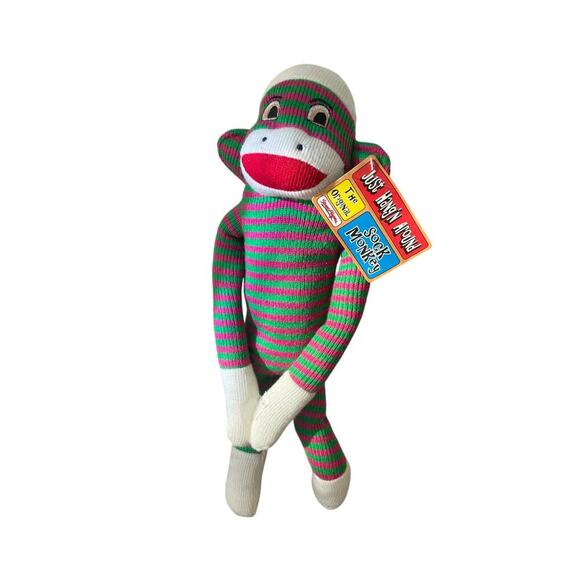 VINTAGE 2008 SOCK MONKEY THE ORIGINAL 19’ COLLECTIBLE RARE JUST HANGING AROUND - Picture 9 of 12
